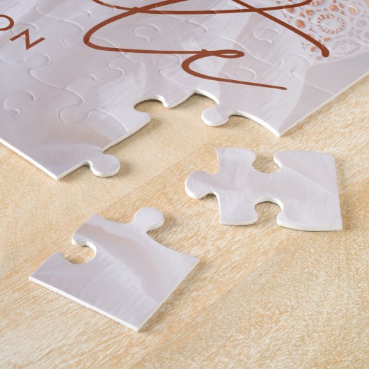 Modernes Graduate Terracotta Script Foto Abschluss Puzzle (Seite)