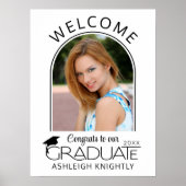 Modernes Graduate Welcome Sign Arch Foto Poster (Vorne)