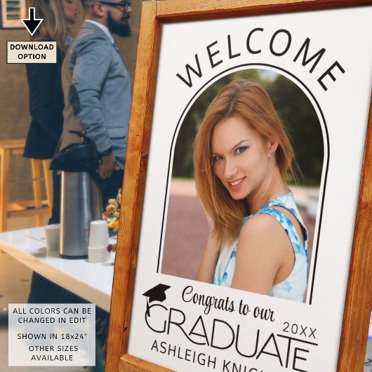 Modernes Graduate Welcome Sign Arch Foto Poster