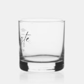 Modernes Graduate White Script 4 Fotos Abschluss Whiskyglas (Links)