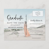 Modernes Graduiertenhandbuch | Lässiges Foto Ankündigungspostkarte (Rückseite)