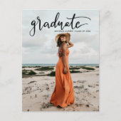 Modernes Graduiertenhandbuch | Lässiges Foto Ankündigungspostkarte (Vorderseite)