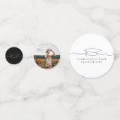 Modernes Graduiertenkap-Linie Art-Foto Konfetti (Vorderseiten)