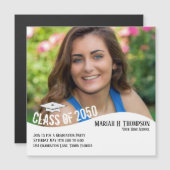 Modernes Graduiertenmagazin mit Minimalistischem F Magnetkarte (Vorne/Hinten)