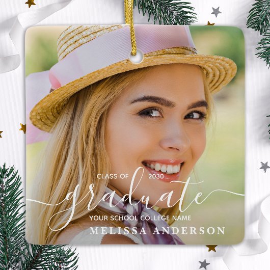 Modernes Graduiertenstudio Custom 2 Foto Grad Absc Keramikornament