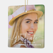 Modernes Graduiertenstudio Custom 2 Foto Grad Absc Keramikornament (Links)