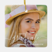 Modernes Graduiertenstudio Custom 2 Foto Grad Absc Keramikornament (Vorderseite)