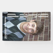 Modernes Graduierungsparty - kundenspezifisches Fo Banner (Horizontal)