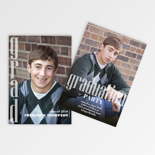 Modernes Graduierungsparty - kundenspezifisches Fo Einladung