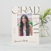 Modernes Gradute Einladung (Stehend Vorderseite)