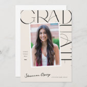 Modernes Gradute Einladung (Vorne/Hinten)