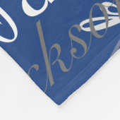 Modernes Graffiti Blue Long Names Muster Fleecedecke (Ecke)