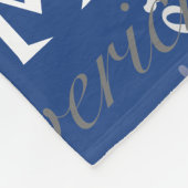 Modernes Graffiti Blue Long Names Muster Fleecedecke (Ecke)