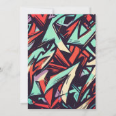 Modernes Graffiti Einladung (Rückseite)