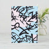 Modernes Graffiti Einladung (Stehend Vorderseite)