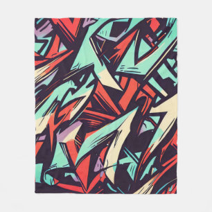 Modernes Graffiti Fleecedecke