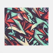 Modernes Graffiti Fleecedecke (Vorderseite (Horizontal))