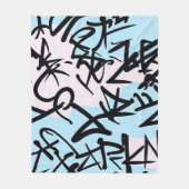 Modernes Graffiti Fleecedecke (Vorderseite)
