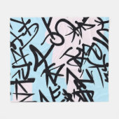 Modernes Graffiti Fleecedecke (Vorderseite (Horizontal))