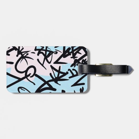 Modernes Graffiti Gepäckanhänger (Rückseite horizontal)
