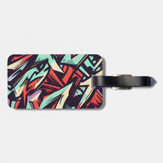 Modernes Graffiti Gepäckanhänger (Rückseite horizontal)