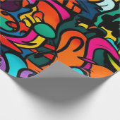 Modernes Graffiti Geschenkpapier (Ecke)