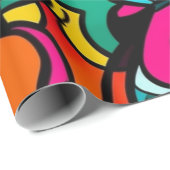 Modernes Graffiti Geschenkpapier (Rolleneckpunkt)