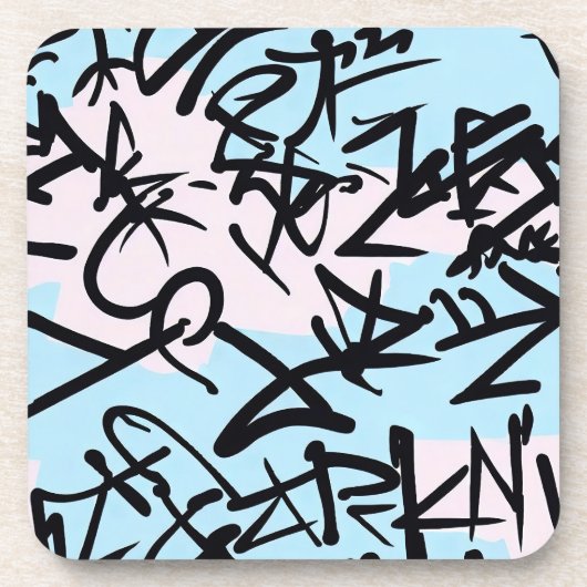 Modernes Graffiti Getränkeuntersetzer (Vorderseite)