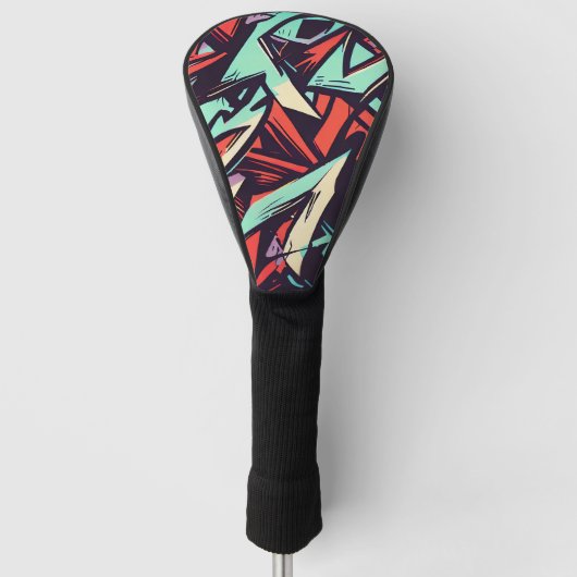 Modernes Graffiti Golf Headcover (Vorderseite)