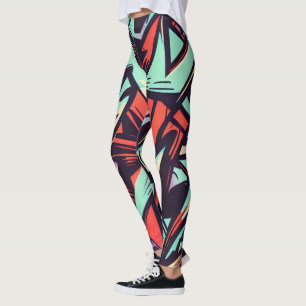 Modernes Graffiti Leggings
