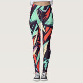 Modernes Graffiti Leggings (Vorderseite)