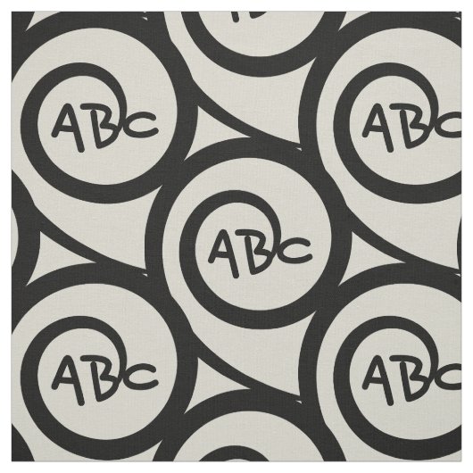 Modernes Graffiti-Monogramm-Spiralen-Muster Stoff (Muster)