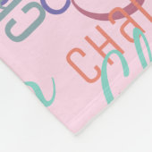 Modernes Graffiti Pink Names Muster Fleecedecke (Ecke)