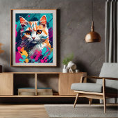 Modernes Graffiti Style Cat Poster
