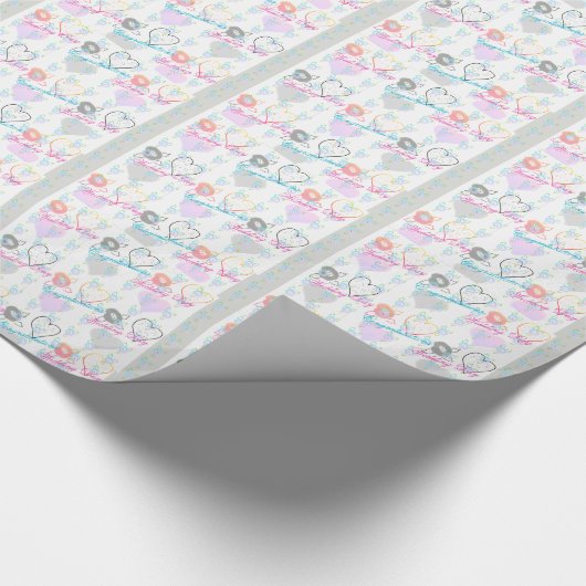 Modernes Graffiti Style Polterabend Geschenkwrap Geschenkpapier (Ecke)