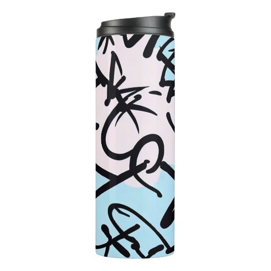 Modernes Graffiti Thermosbecher (Nach links gedreht)