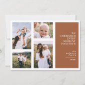 Modernes, grafisch dankbares Weihnachts-Multi-Foto Ankündigung (Vorderseite)