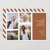 Modernes, grafisch dankbares Weihnachts-Multi-Foto Ankündigung (Vorne/Hinten)