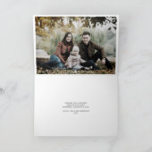 Modernes, grafisches Foto mit Lichtern Feiertagskarte (Innenseite)