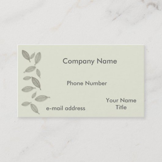 Modernes grafisches Geist-Blätter Visitenkarte (Vorderseite)