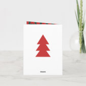 Modernes grafisches Minimal-Weihnachtsbaum-Foto Feiertagskarte (Rückseite)