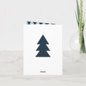 Modernes grafisches Minimal-Weihnachtsbaum-Foto Feiertagskarte (Rückseite)