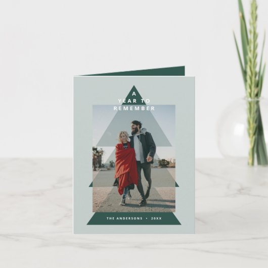 Modernes grafisches Minimal-Weihnachtsfest-Foto Feiertagskarte (Vorderseite)