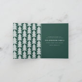 Modernes grafisches Minimal-Weihnachtsfest-Foto Feiertagskarte (Innenseite)