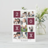 Modernes grafisches Multi-Foto Feiertagskarte (Stehend Vorderseite)