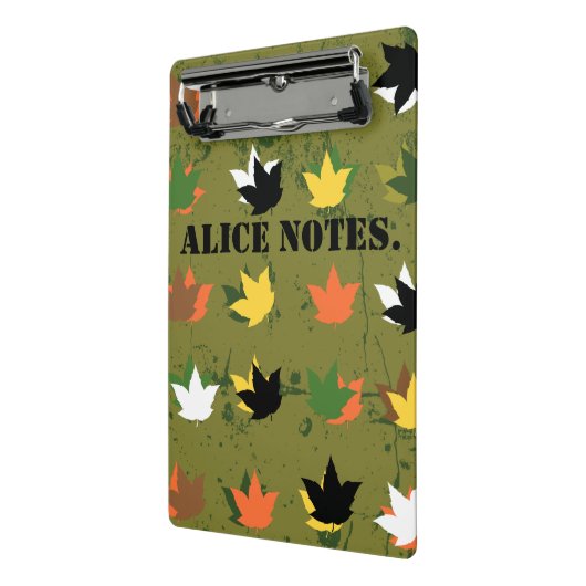 Modernes, grafisches Muster. Alice-Notizen. Person Mini Klemmbrett (Gewinkelt2)