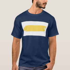 Modernes grafisches T-Shirt in Blau, Gelb und Weiß