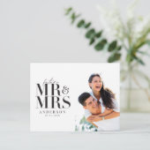 Modernes, grafisches, typografisches Foto Save the Postkarte (Stehend Vorderseite)