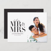 Modernes, grafisches, typografisches Foto Save the Postkarte (Vorne/Hinten)