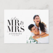 Modernes, grafisches, typografisches Foto Save the Postkarte (Vorderseite)